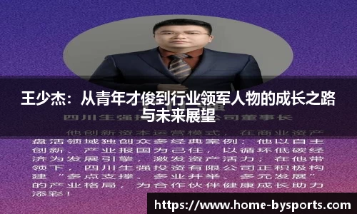 王少杰：从青年才俊到行业领军人物的成长之路与未来展望